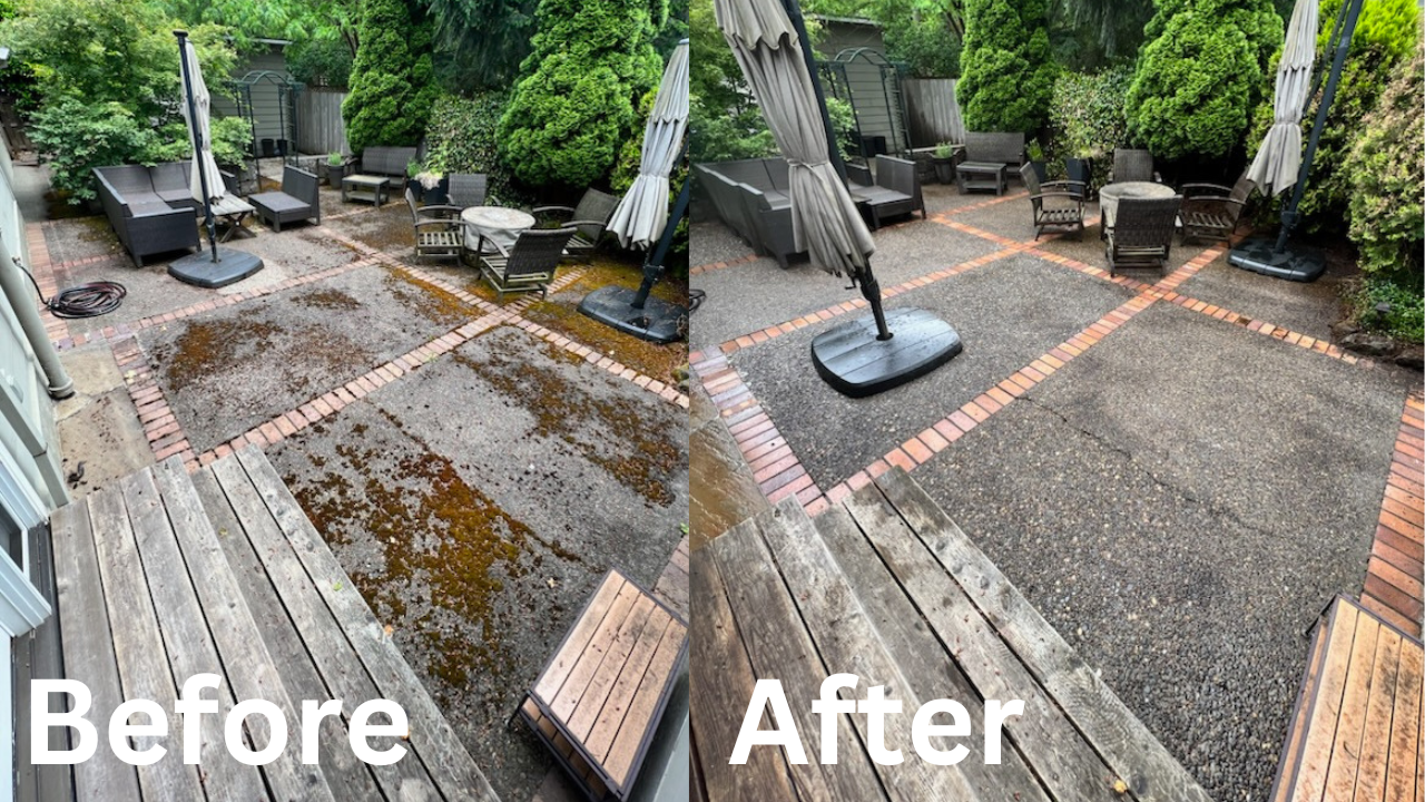 Commercial pressure washing for an Oregon business property